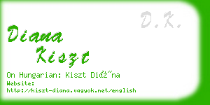 diana kiszt business card